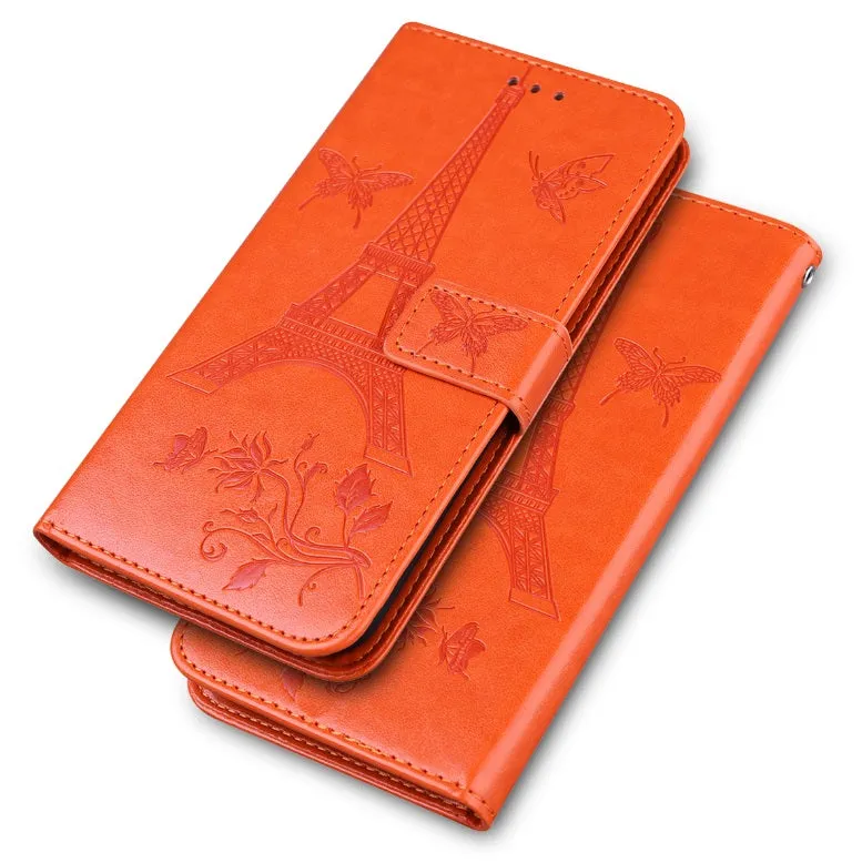 For iPhone12 iPhone12Pro 6.1 Inches Leather Case Flip Cover Card Slots Stand Bag purple