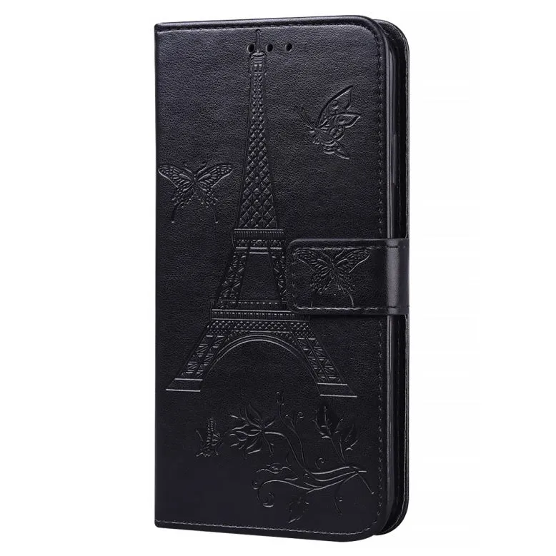 For iPhone12 iPhone12Pro 6.1 Inches Leather Case Flip Cover Card Slots Stand Bag purple