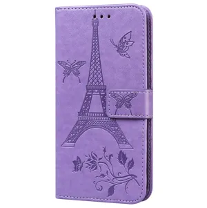 For iPhone12 iPhone12Pro 6.1 Inches Leather Case Flip Cover Card Slots Stand Bag purple
