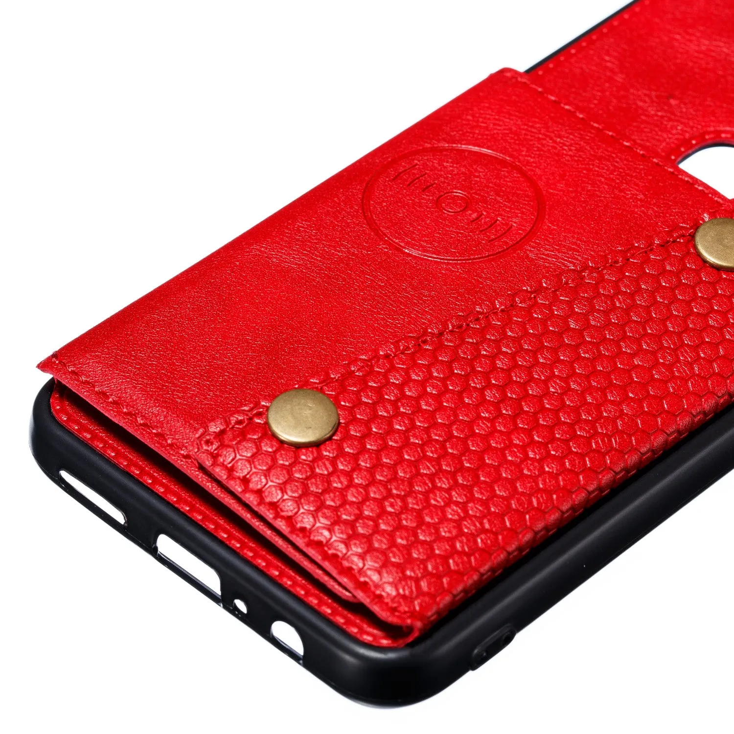 For OPPO F11 pro PU Leather Flip Stand Shockproof Cell Phone Cover Double Buckle Anti-dust Case With Card Slots Pocket blue