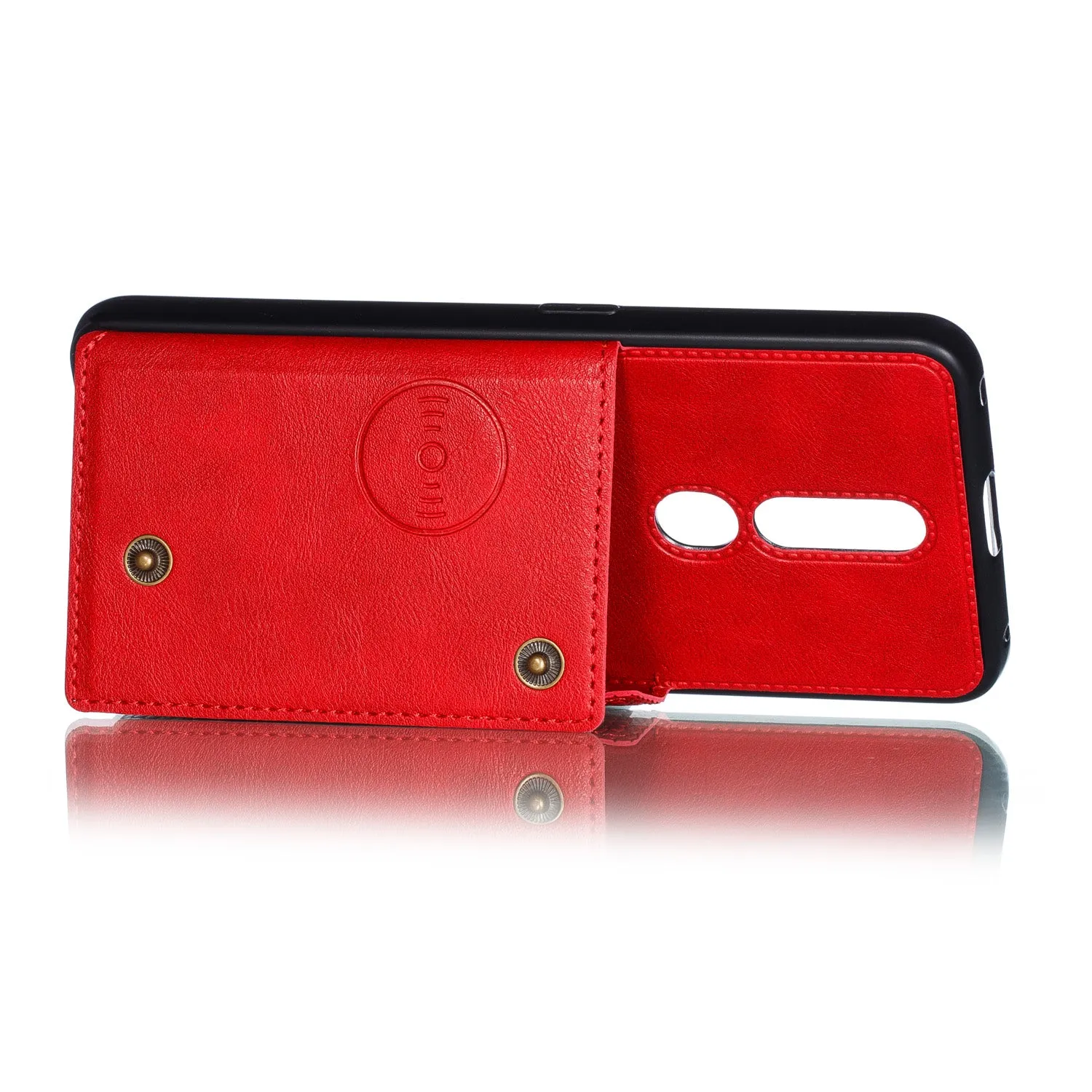 For OPPO F11 pro PU Leather Flip Stand Shockproof Cell Phone Cover Double Buckle Anti-dust Case With Card Slots Pocket blue