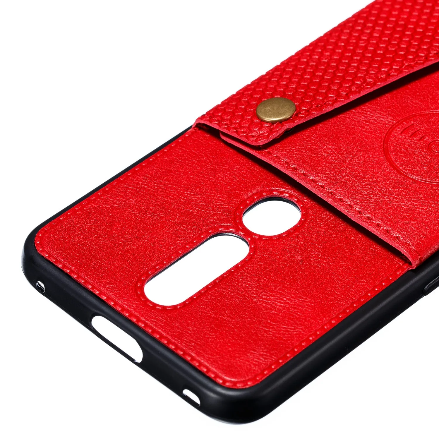 For OPPO F11 pro PU Leather Flip Stand Shockproof Cell Phone Cover Double Buckle Anti-dust Case With Card Slots Pocket blue