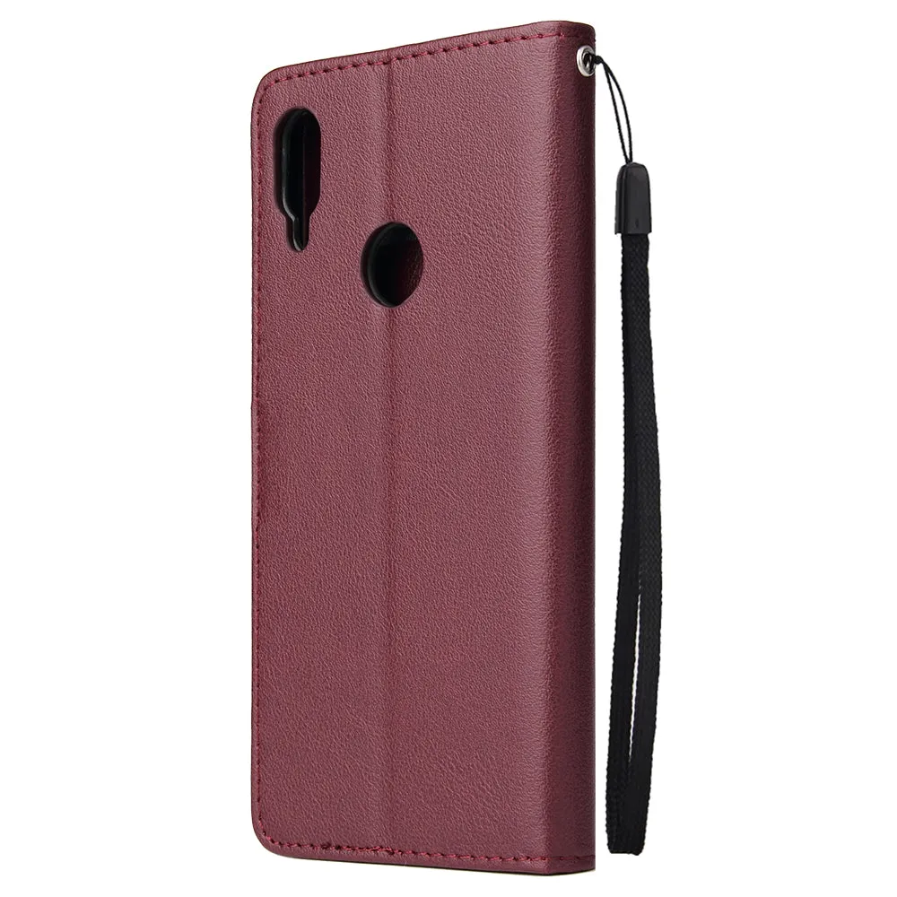For Redmi note 7/Redmi note 7pro Flip-type Leather Protective Phone Case with 3 Card Position Buckle Design Phone Cover  black