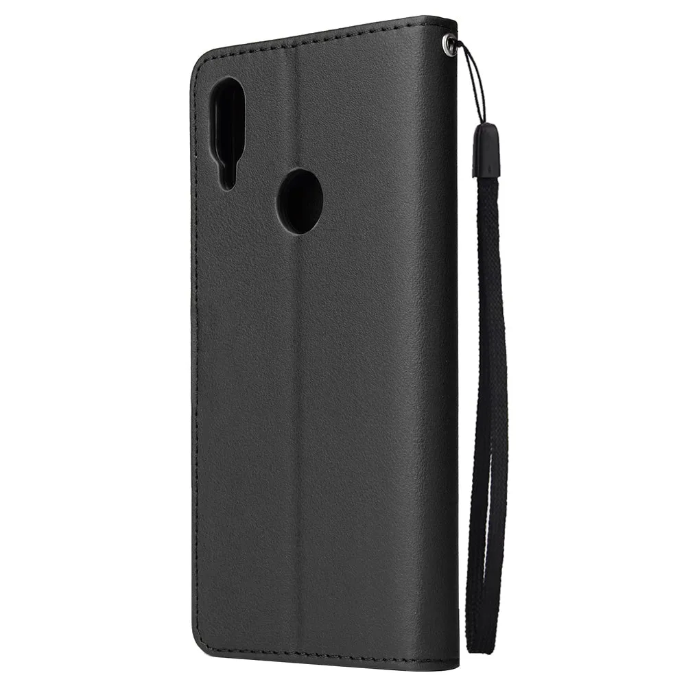 For Redmi note 7/Redmi note 7pro Flip-type Leather Protective Phone Case with 3 Card Position Buckle Design Phone Cover  black
