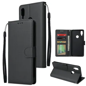 For Redmi note 7/Redmi note 7pro Flip-type Leather Protective Phone Case with 3 Card Position Buckle Design Phone Cover  black