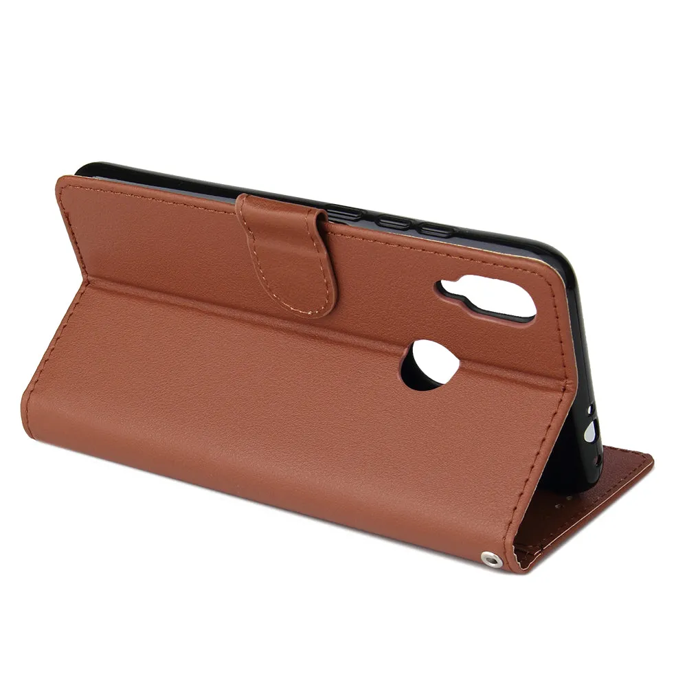 For Redmi note 7/Redmi note 7pro Flip-type Leather Protective Phone Case with 3 Card Position Buckle Design Phone Cover  black