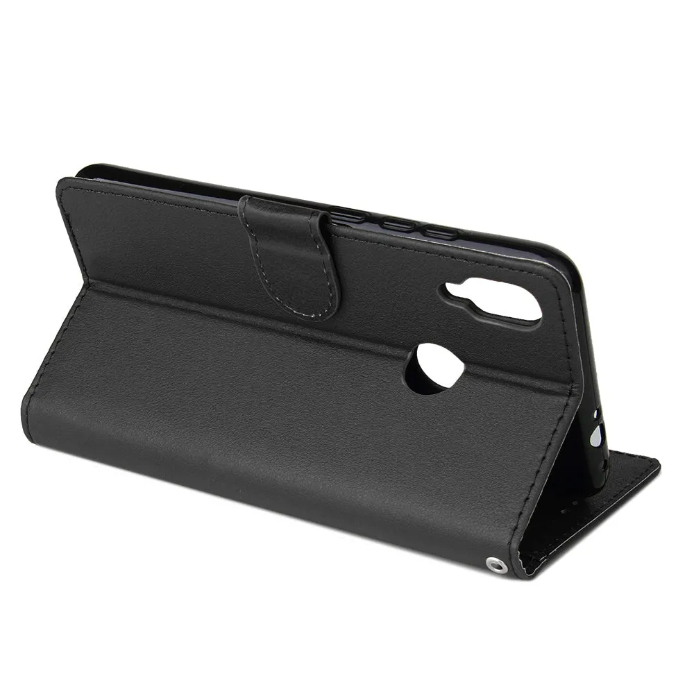 For Redmi note 7/Redmi note 7pro Flip-type Leather Protective Phone Case with 3 Card Position Buckle Design Phone Cover  black