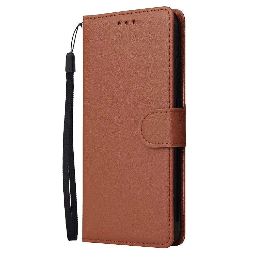 For Redmi note 7/Redmi note 7pro Flip-type Leather Protective Phone Case with 3 Card Position Buckle Design Phone Cover  black