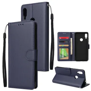 For Redmi note 7/Redmi note 7pro Flip-type Leather Protective Phone Case with 3 Card Position Buckle Design Phone Cover  blue
