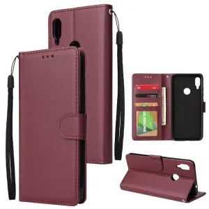 For Redmi note 7/Redmi note 7pro Flip-type Leather Protective Phone Case with 3 Card Position Buckle Design Phone Cover  Red wine