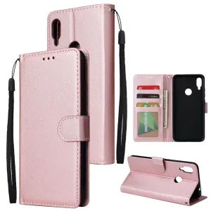 For Redmi note 7/Redmi note 7pro Flip-type Leather Protective Phone Case with 3 Card Position Buckle Design Phone Cover  Rose gold