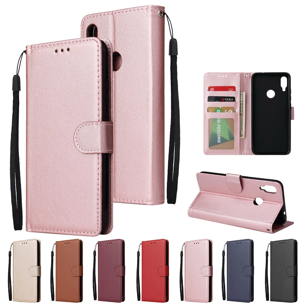 For Redmi note 7/Redmi note 7pro Flip-type Leather Protective Phone Case with 3 Card Position Buckle Design Phone Cover  Rose gold