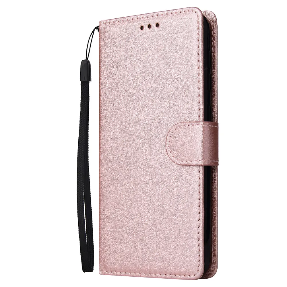 For Samsung A10 Flip-type Leather Protective Phone Case with 3 Card Position Buckle Design Phone Cover  blue