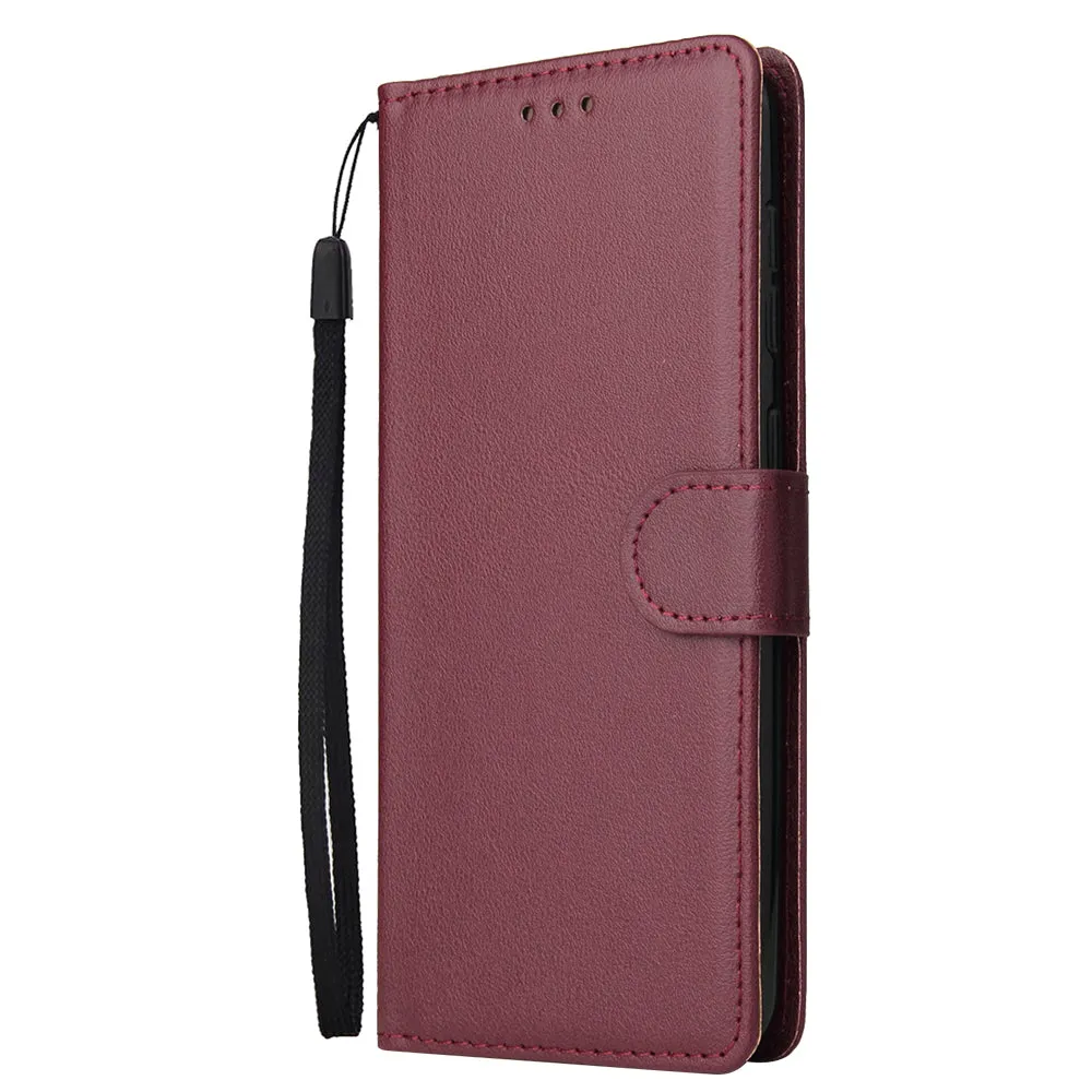 For Samsung A30/A20 Flip-type Leather Protective Phone Case with 3 Card Position Buckle Design Phone Cover  Rose gold