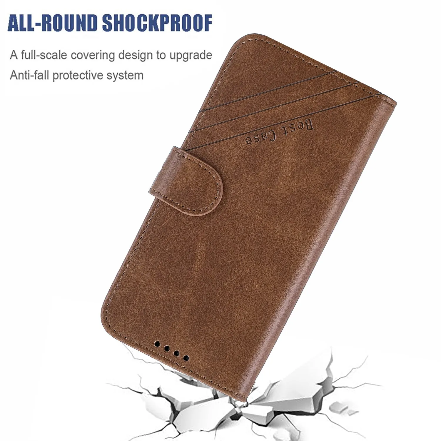 For Samsung A7 2018 Denim Pattern Solid Color Flip Wallet PU Leather Protective Phone Case with Buckle & Bracket blue