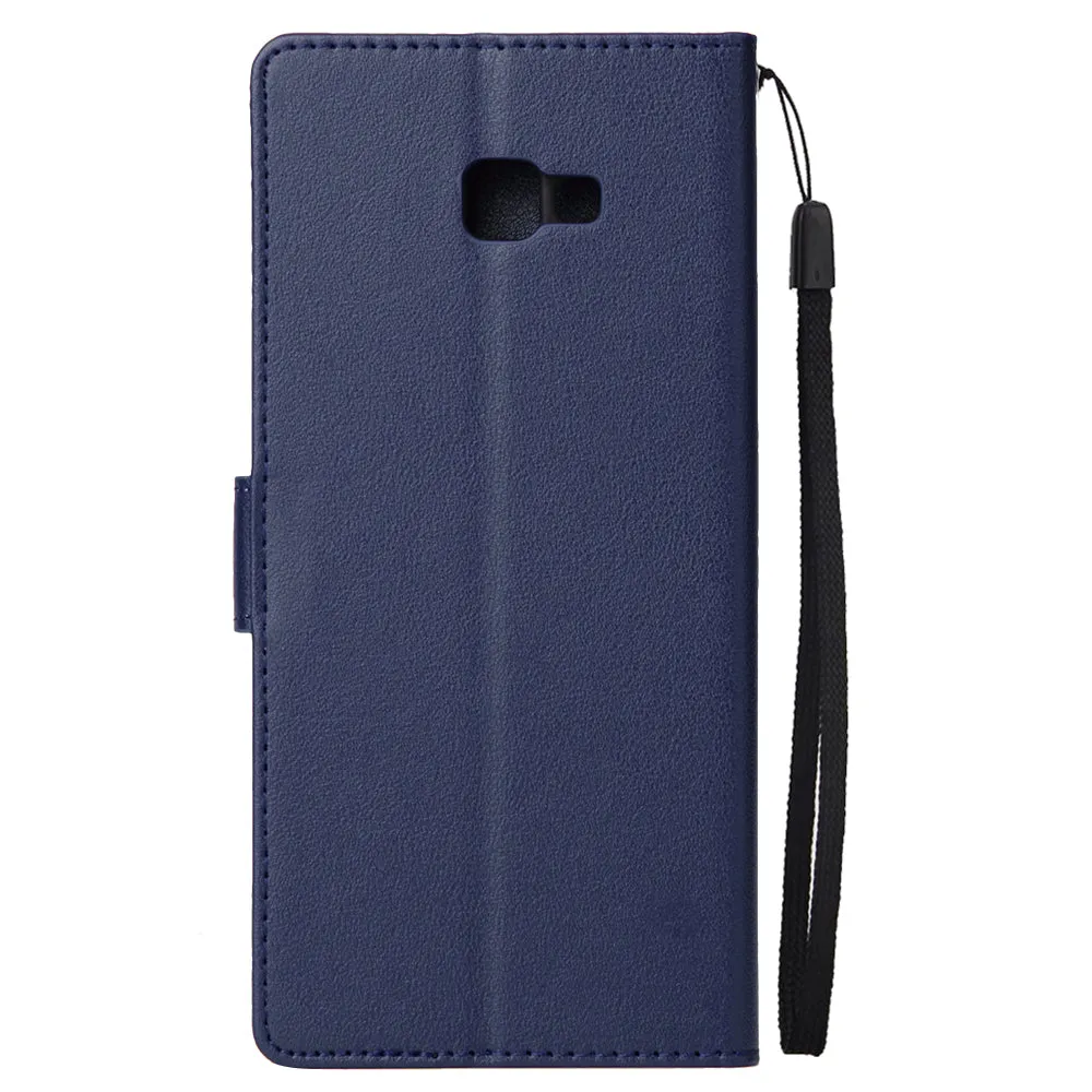 For Samsung J4 plus Flip-type Leather Protective Phone Case with 3 Card Position Buckle Design Phone Cover  blue