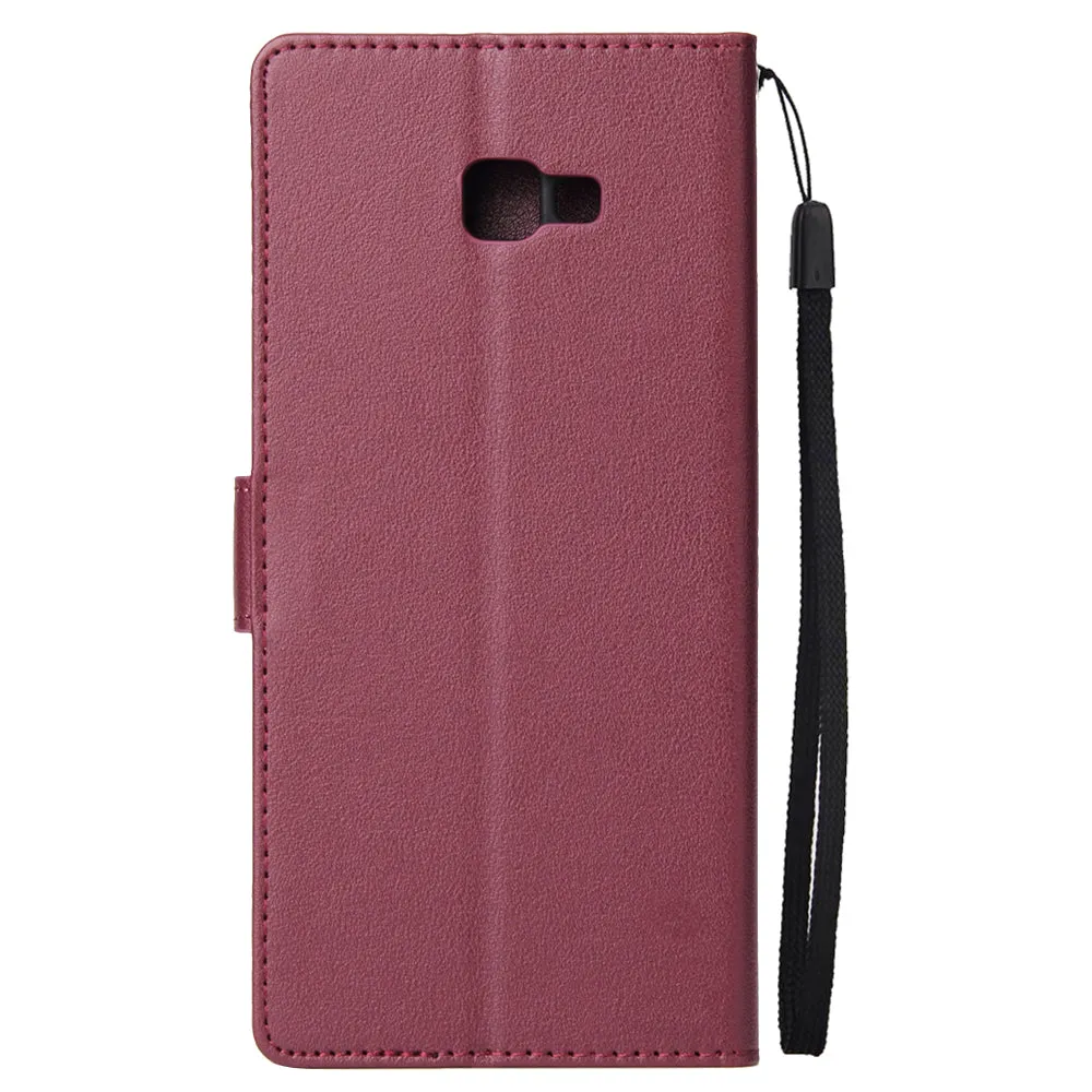 For Samsung J4 plus Flip-type Leather Protective Phone Case with 3 Card Position Buckle Design Phone Cover  blue