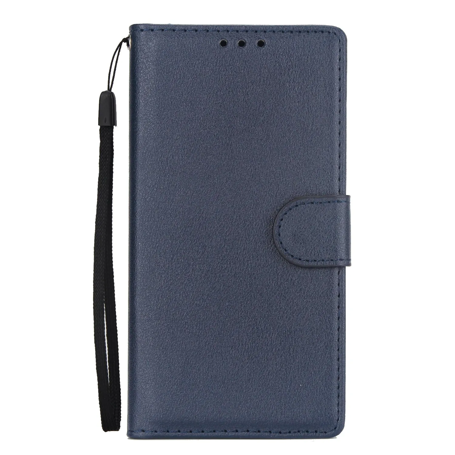 For Samsung J6 plus Flip-type Leather Protective Phone Case with 3 Card Position Buckle Design Phone Cover  blue
