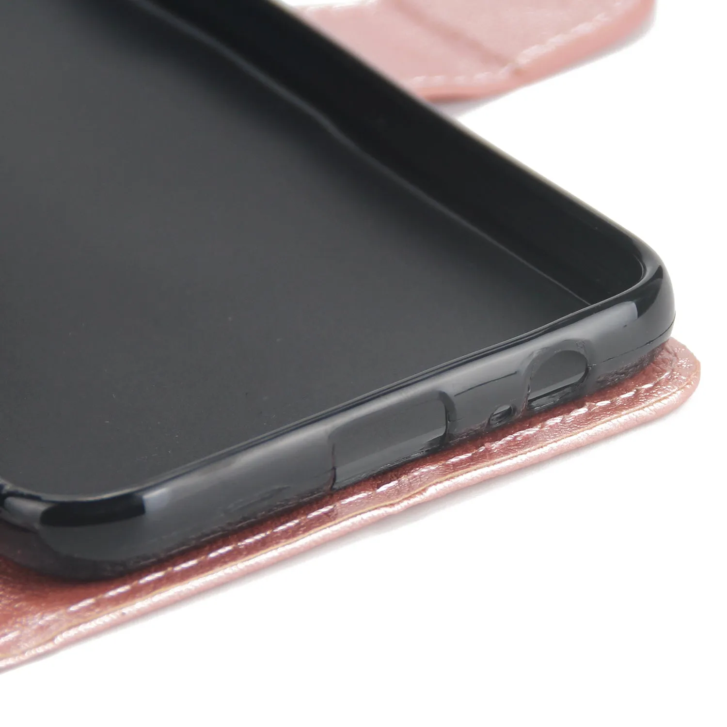 For Samsung J6 plus Flip-type Leather Protective Phone Case with 3 Card Position Buckle Design Phone Cover  blue