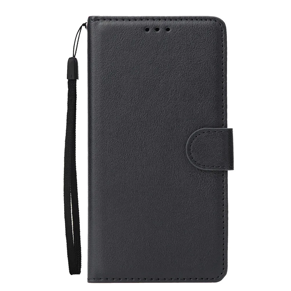 For Xiaomi Pocophone F1 Flip-type Leather Protective Phone Case with 3 Card Position Buckle Design Phone Cover  black