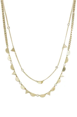 Forma Crystal Tiered 18k Gold Plated Choker Set