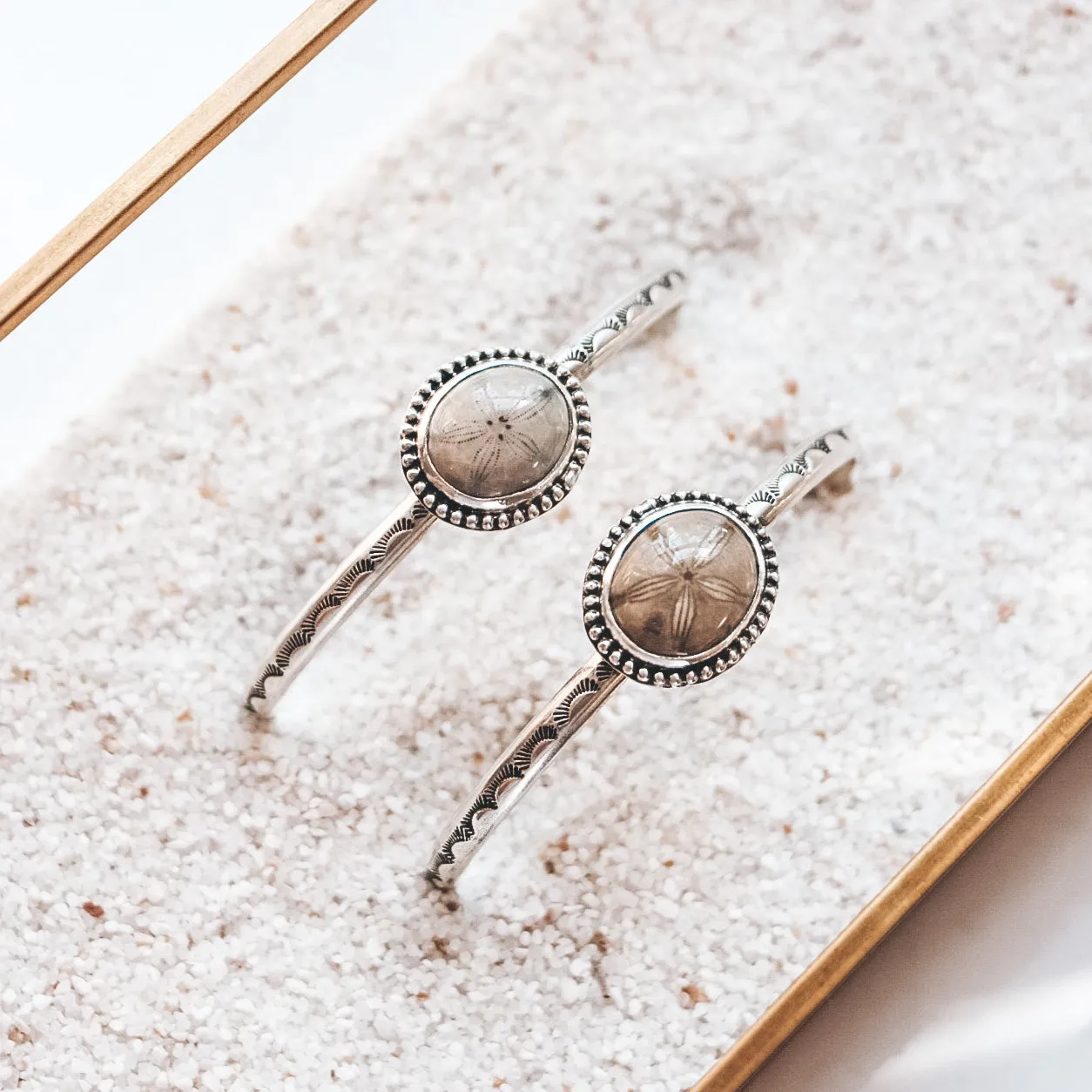 Fossilized Sand Dollar Cuff #2