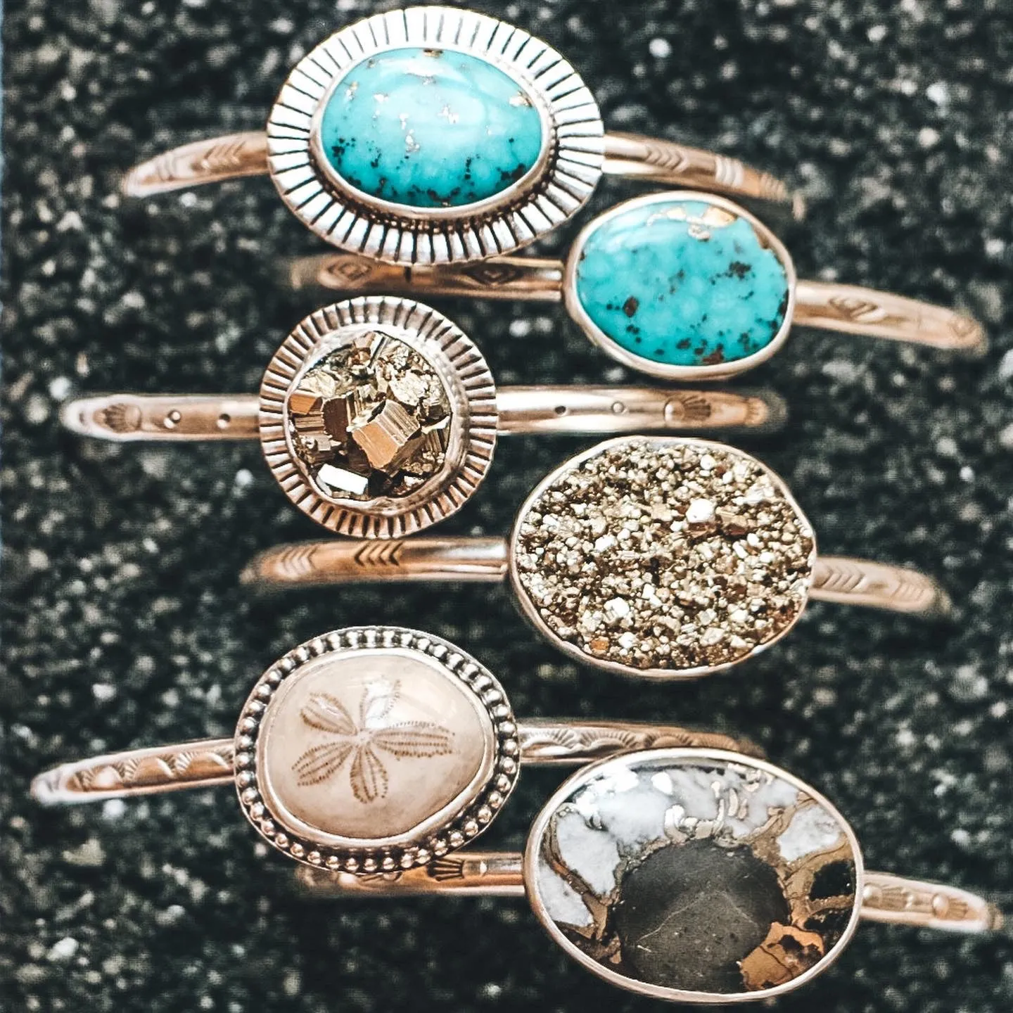 Fossilized Sand Dollar Cuff