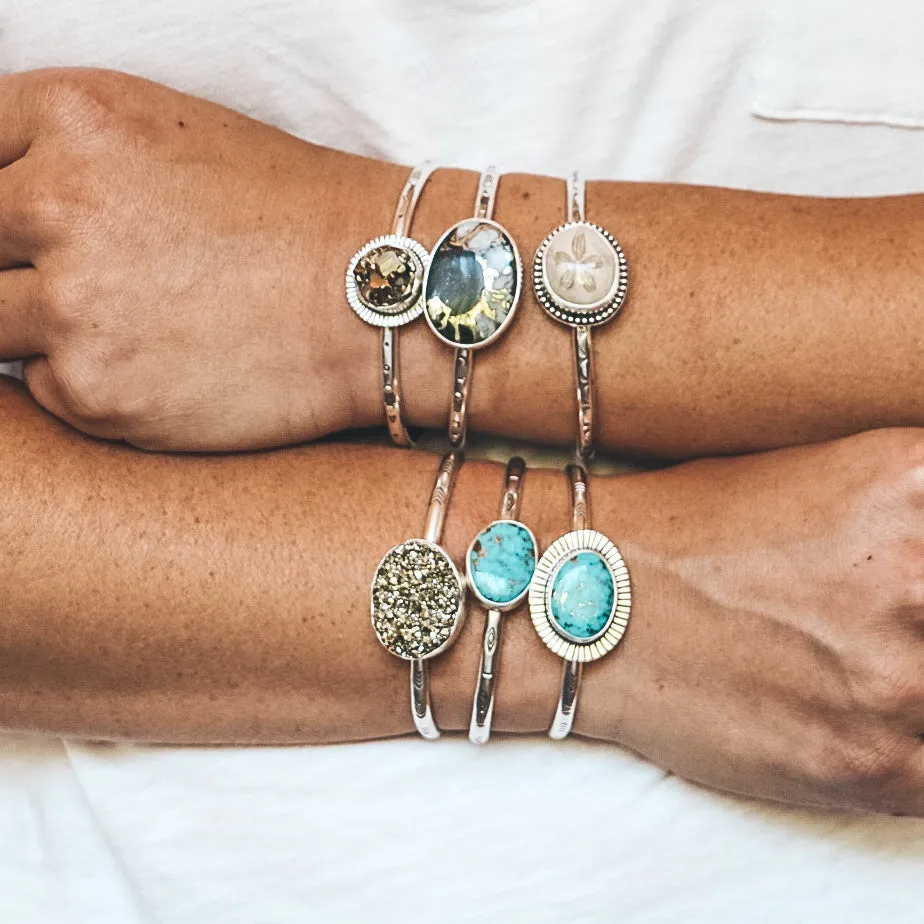 Fossilized Sand Dollar Cuff