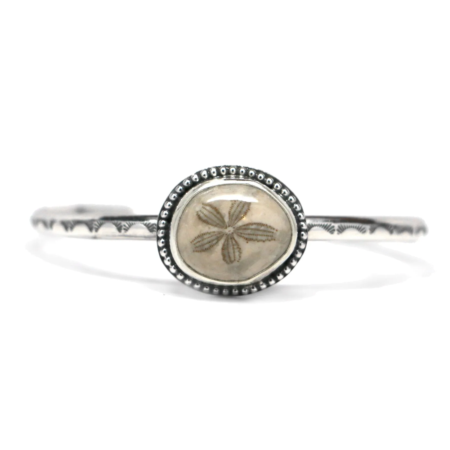 Fossilized Sand Dollar Cuff