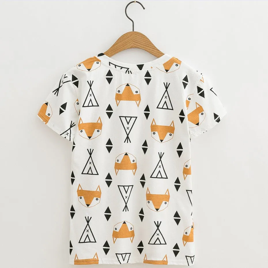 Fox Short Sleeve White Shirt