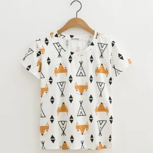 Fox Short Sleeve White Shirt