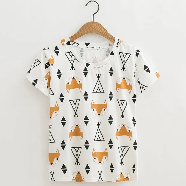 Fox Short Sleeve White Shirt
