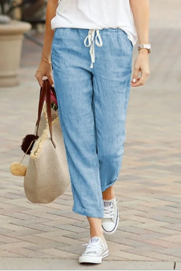 Front Tie Adjustable Trousers