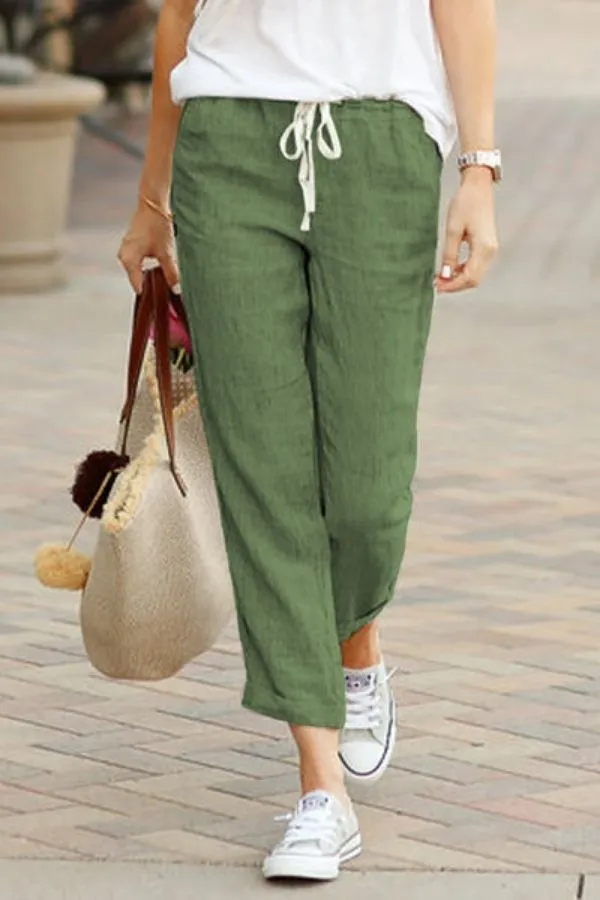 Front Tie Adjustable Trousers