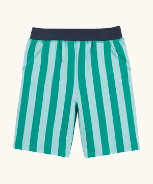 Frugi Stithian Shorts - Bluebird Iguana Stripe