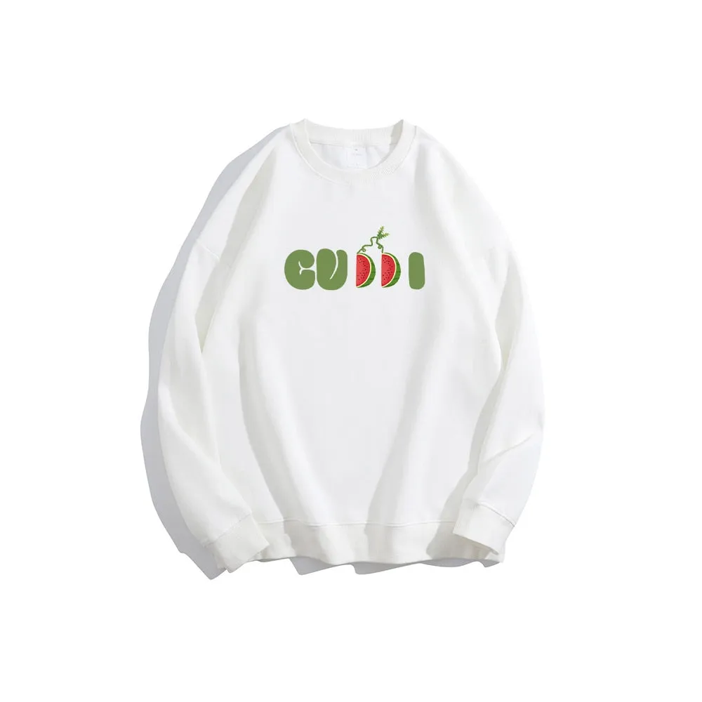 Fruit Cute Letter Print Hoodies Sweatshirt