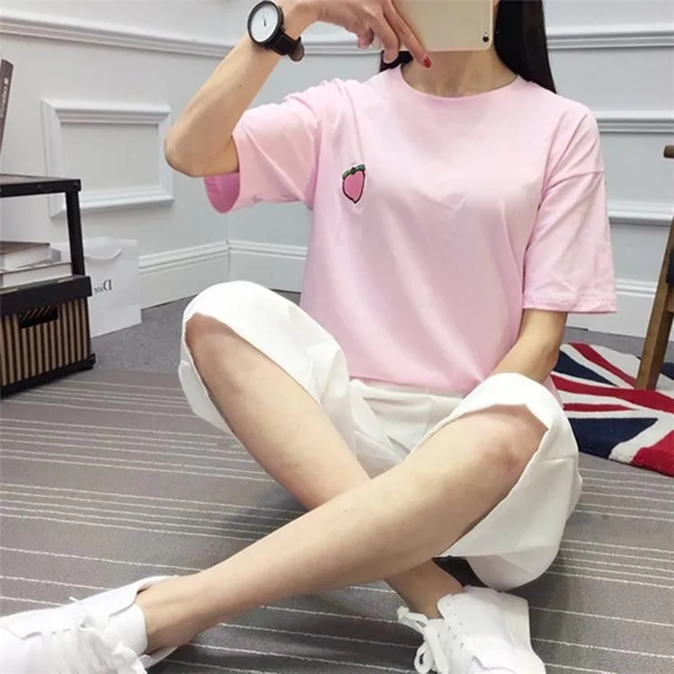 Fruit Embroidery T-Shirt