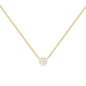 Full Cut Diamond Disc Choker Necklace
