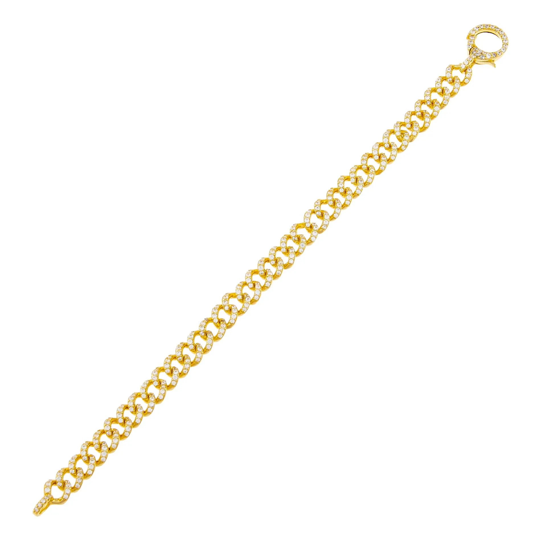 Full Pavé Cuban Chain Bracelet