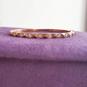 Gems One Diamond Pyramid Rose Gold Bracelet