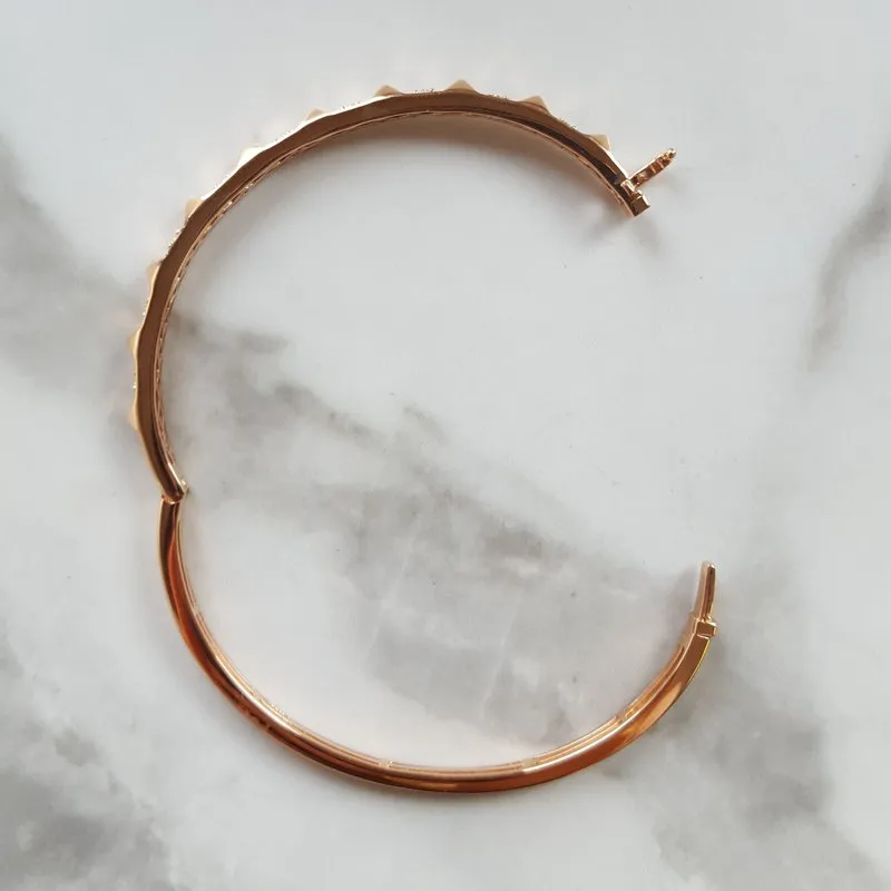 Gems One Diamond Pyramid Rose Gold Bracelet
