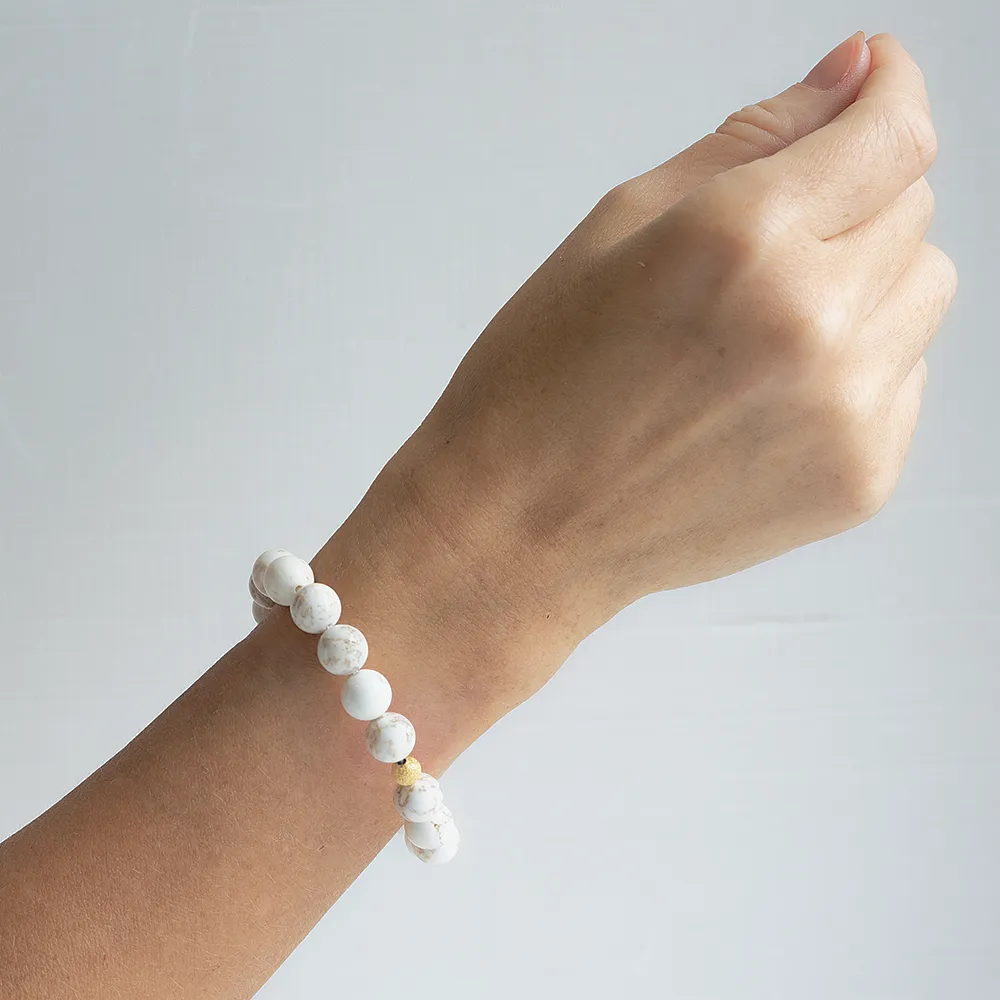 Gemstone Bracelets - Howlite 10mm