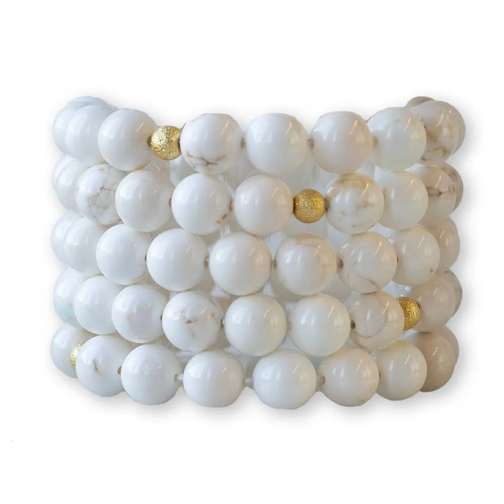 Gemstone Bracelets - Howlite 10mm