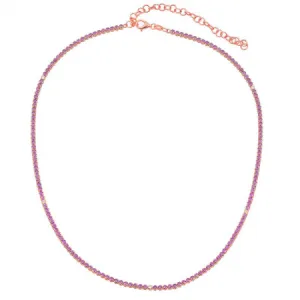 gemstone tennis necklace/choker