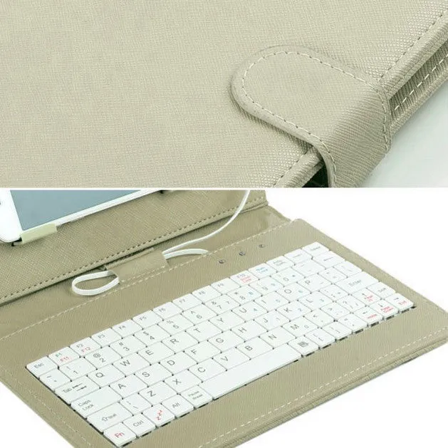 General Wired Keyboard Flip Holster Case for Andriod Mobile Phone 4.8-6.0"" red