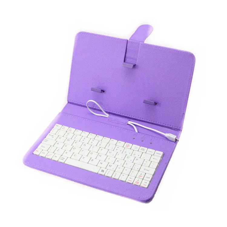 General Wired Keyboard Flip Holster Case for Andriod Mobile Phone 4.8-6.0"" red