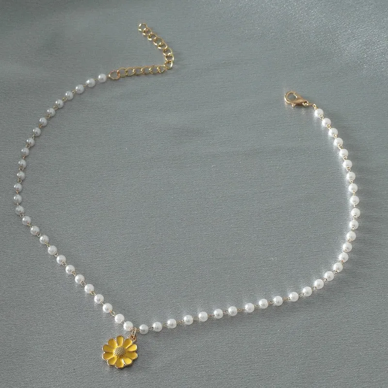 Genuine Freshwater Pearl Necklace Women Birthday Gift Gold Jewelry