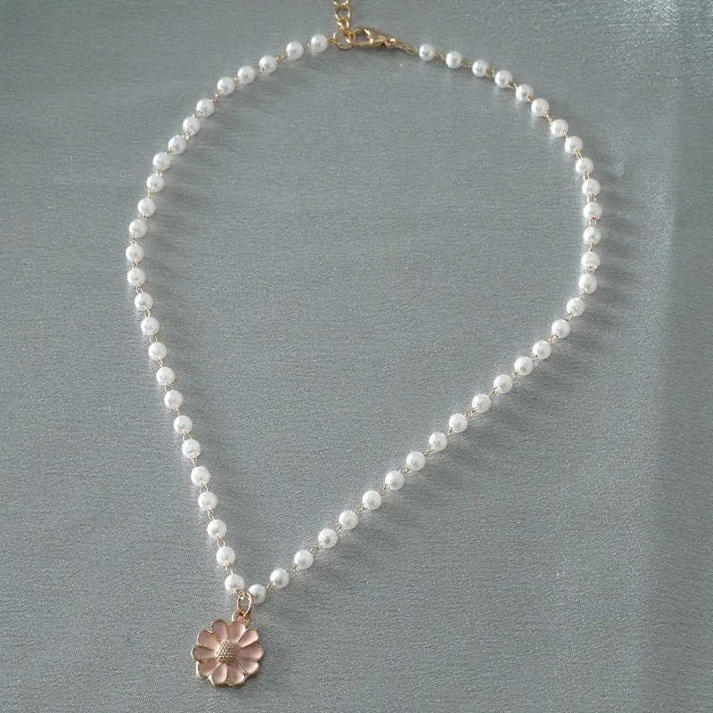 Genuine Freshwater Pearl Necklace Women Birthday Gift Gold Jewelry