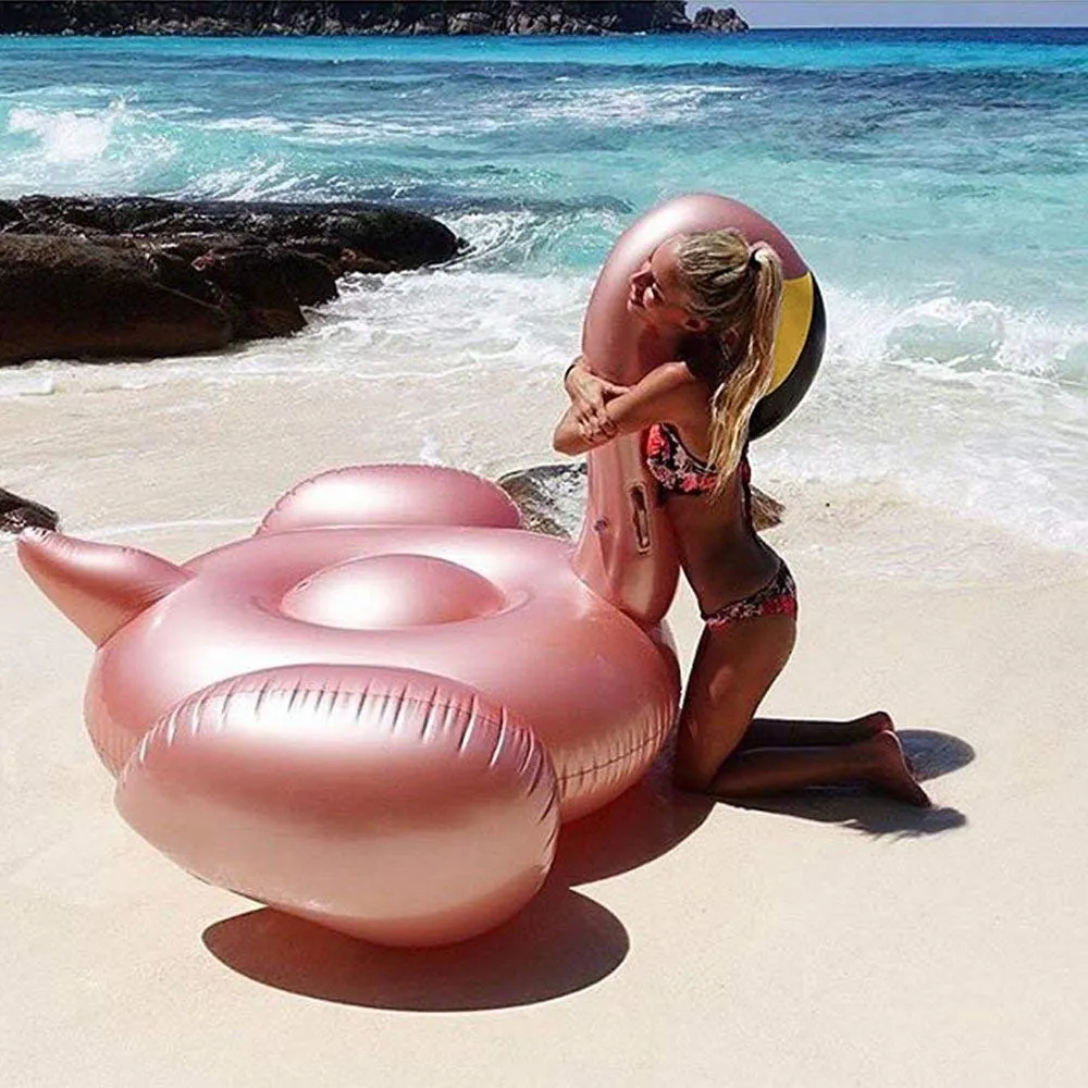 Giant Inflatable Flamingo Pool Float Summer Beach Swimming Pool Party Lounge Raft Toys Adults Kids