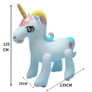 Giant Inflatable Unicorn Water Spray Swimming Outdoor Pool Toy